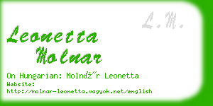 leonetta molnar business card